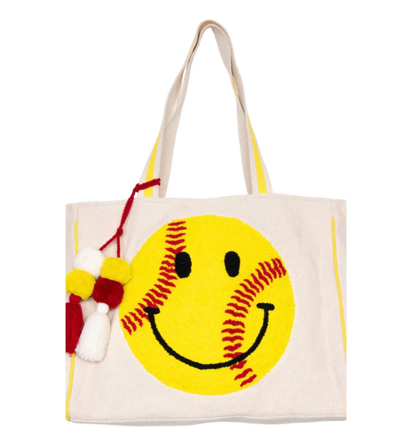 Softball Smiley Tote