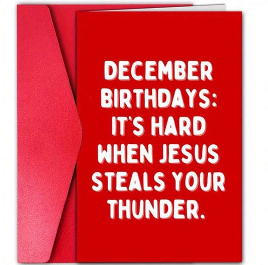 “December Birthday Problems” Card
