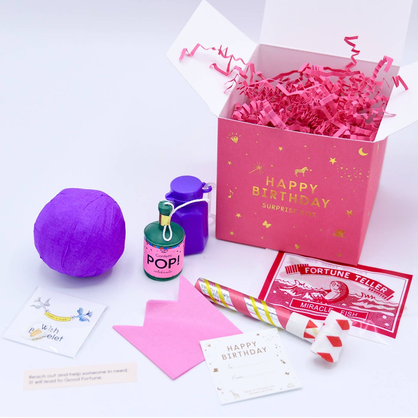 Happy Birthday in a Surprise Box - Assorted Colors
