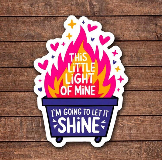Wholesome Dumpster Fire Sticker