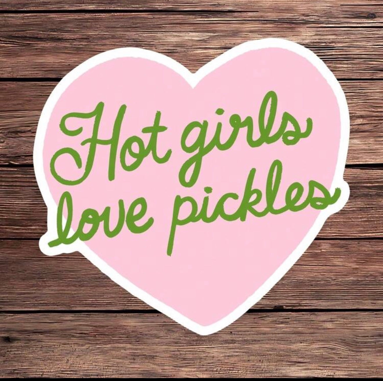 Pickle Girl Heart Sticker